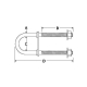 Ucho Cumownicze M6 x 80 mm Stal Nierdzewna